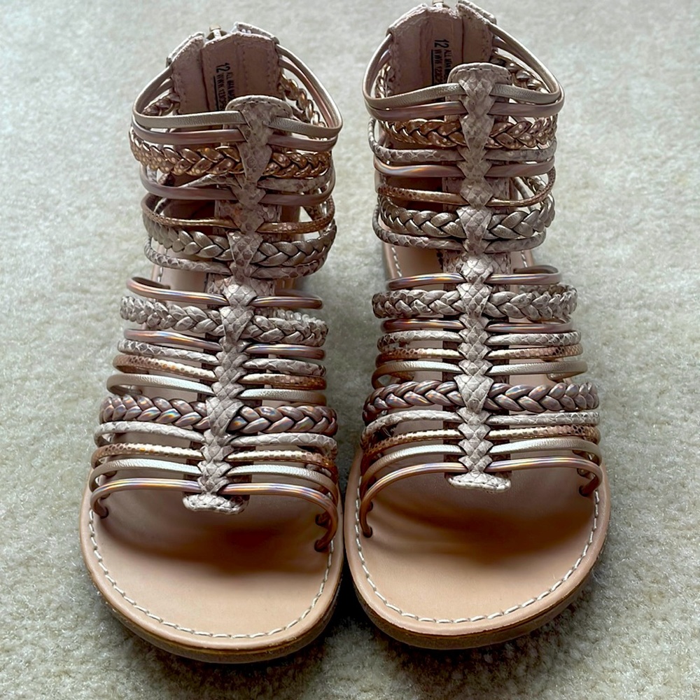 Gladiator gold sandals